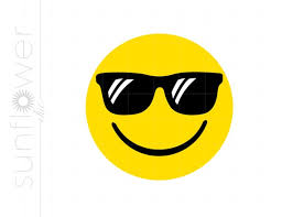 Smiley Face lunettes de soleil SVG Clipart, Smiley Face Silhouette coupe  fichier, vecteur Smiley Face lunettes de soleil Svg Jpg Eps Pdf Png Dxf  Télécharger SC1236 - Etsy France